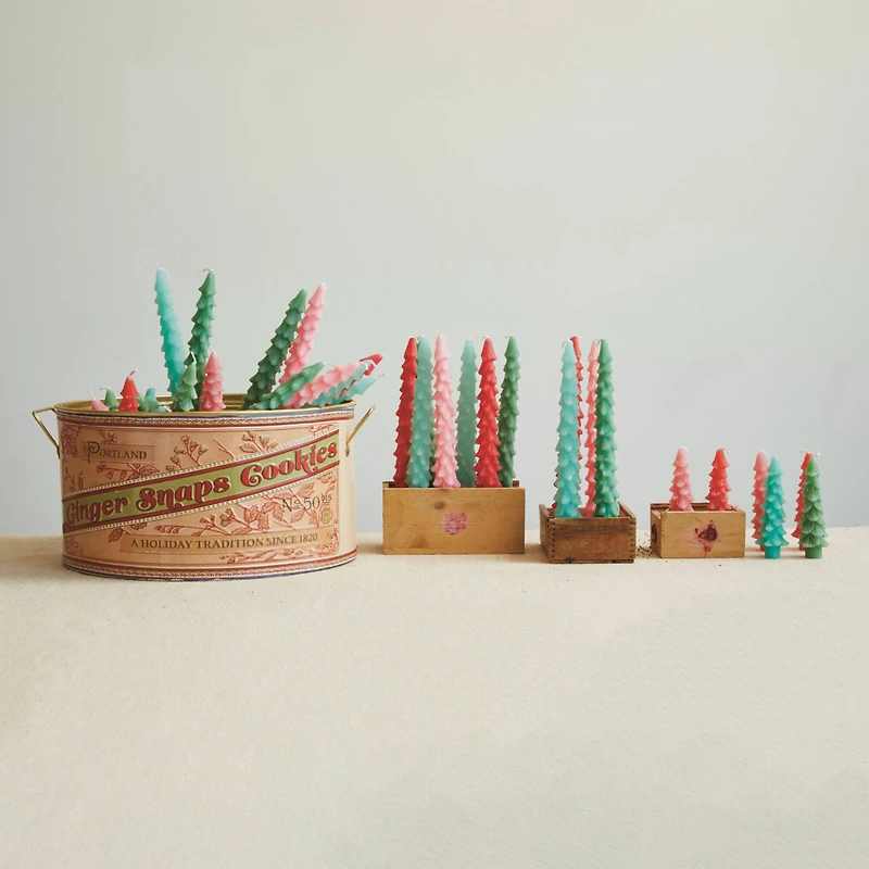 Hello Honey 10" Watermelon Unscented Tree Shaped Taper Candles, 2ct.