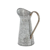 12" Iron Farmhouse Decorative Pitcher Vase