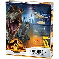 Thames & Kosmos Jurassic World: Dominion Dinosaur Dig Blue, T. Rex & Amber