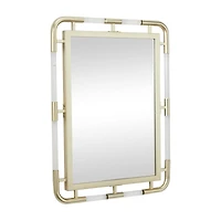 24" x 32" Gold Metal Glam Wall Mirror