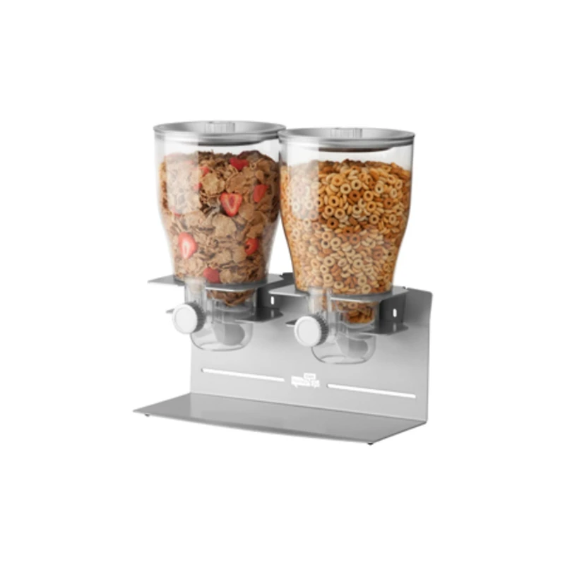 Honey Can Do Metallic & Chrome Double Commercial Cereal Dispenser