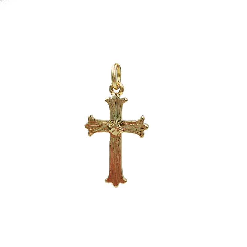 Charmalong™ 14K Gold Plated Crystal Cross Charm by Bead Landing™