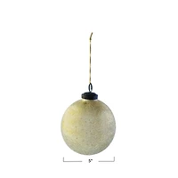 Hello Honey® 5" Antique Gold Finish Glass Seeded Ball Ornament