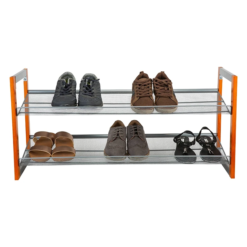 Organize It All Wooden Stackable Shoe Rack