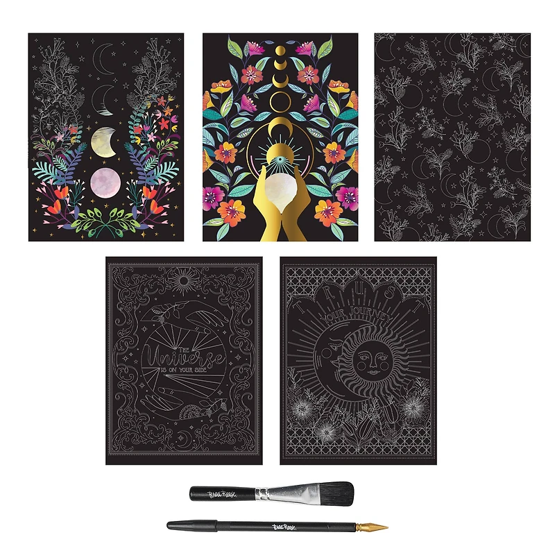 Brea Reese™ 9" x 12" Spring Celestial Scratch Art Paper Pad