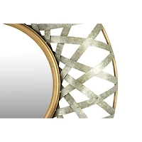 Hello Honey® 29.5" Gold Galvanized Metal Wall Mirror
