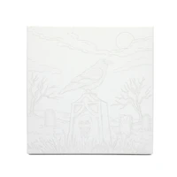 11" x 11" Crow in Graveyard Canvas Painting Kit by Craft Smart®