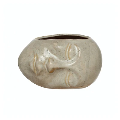 Hello Honey® 6'' Reactive Glaze Stoneware Face Planter