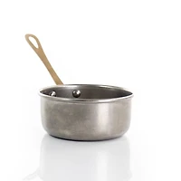 Gibson Home® Normandie 3.9'' Silver and Gold Stainless Steel Mini Saucepan