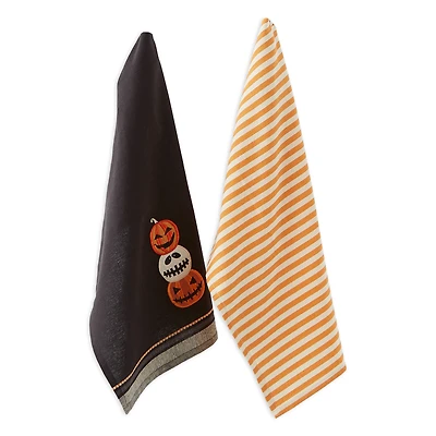 DII® Jack O' Lantern Dishtowel Set