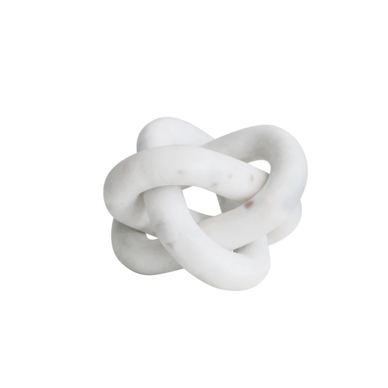 Hello Honey® 6" White Decorative Interlocking Marble Chain with 3 Links