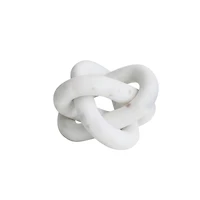 Hello Honey® 6" White Decorative Interlocking Marble Chain with 3 Links