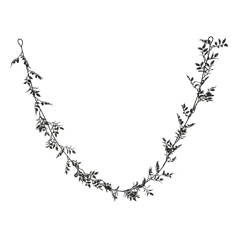 5ft. Black Leaves Coiled Garland by Ashland®