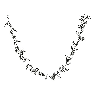 5ft. Black Leaves Coiled Garland by Ashland®