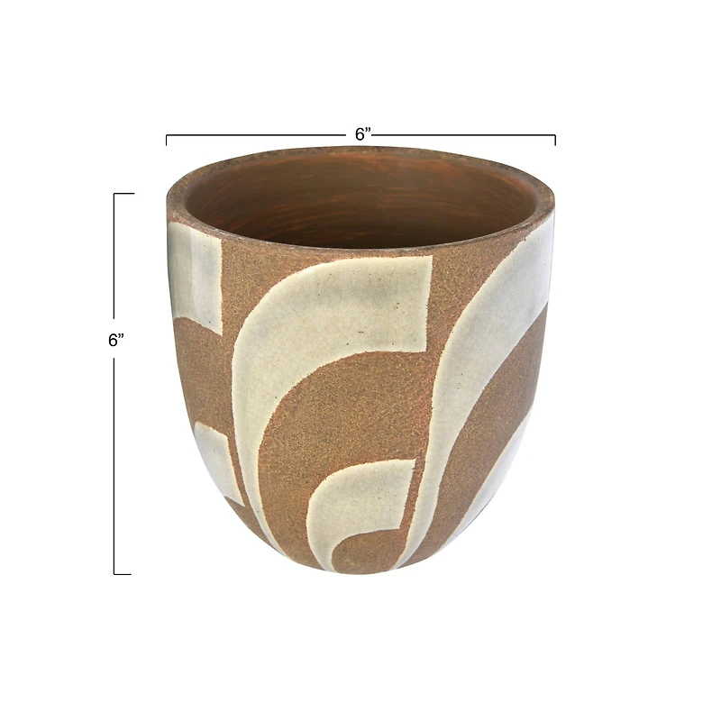 Hello Honey® 6" Hand Painted Terracotta Planter