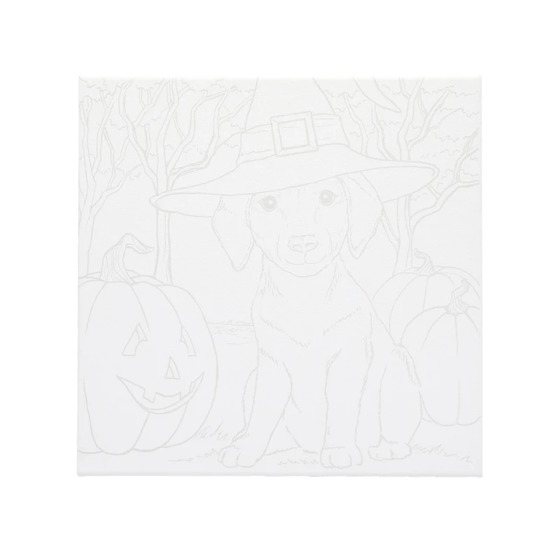 11" x 11" Trick-or-Treat Puppy Canvas Painting Kit by Craft Smart®