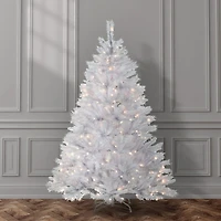 6ft. Pre-Lit Winchester White Pine Artificial Christmas Tree, Clear Lights