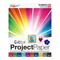 Royal Brites® 11" x 14" Glitter Project Paper Pack