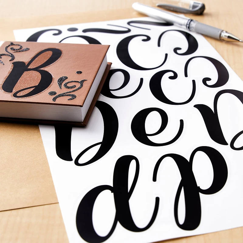 Black Hand Letter Alphabet Stickers by Recollections™
