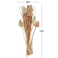 Brown Dried Fan Palm Leaf & Grass Bundle