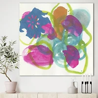 Designart - Fuchsia And Blue Scribble II
