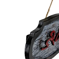 20.5" Red & Gray Animated Spooky Halloween Sign