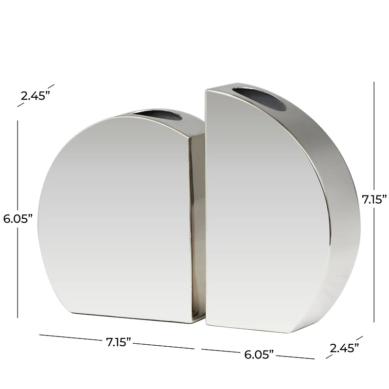 Silver Mirror Finish Stainless Steel Vase Set