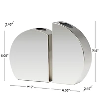 Silver Mirror Finish Stainless Steel Vase Set
