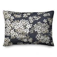 Navy & White Blossoms Indoor/Outdoor Pillow
