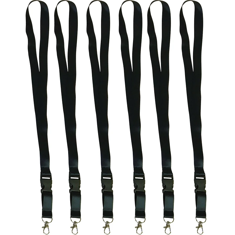 Teacher Created Resources Black Lanyard, 6ct.