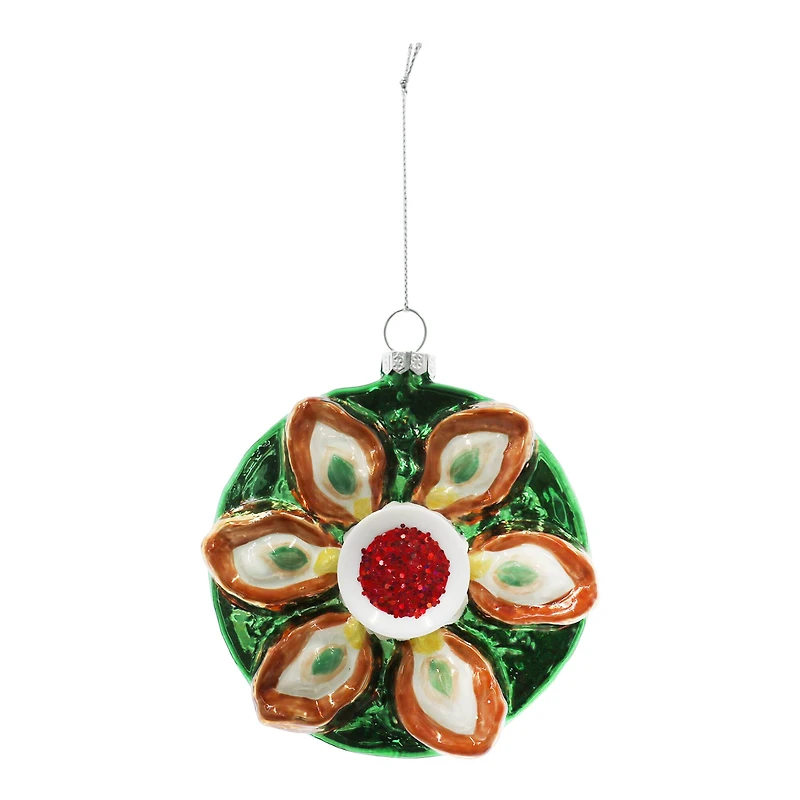 4" Oyster Platter Glass Ornament by Ashland®
