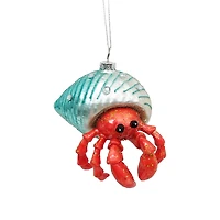 4" Red & Silver Hermit Crab Glass Ornament by Ashland®