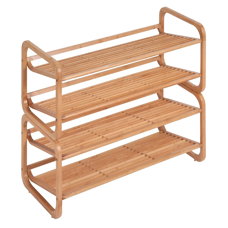 Honey Can Do 2 Tier Bamboo Shoe Rack