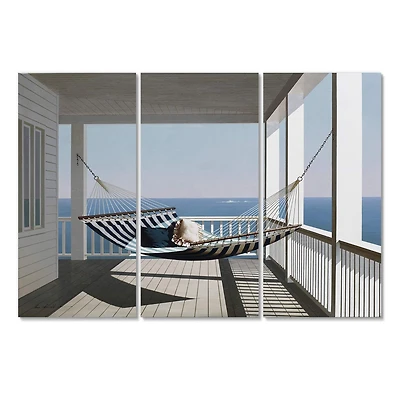 Designart - Hammock & Pillows - Beach Canvas Wall Art