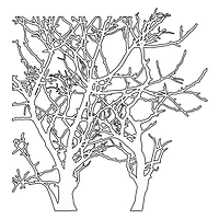 The Crafter's Workshop Branches Stencil, 12" x 12"