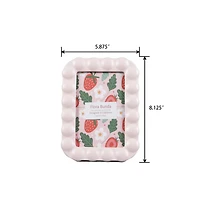 Flora Bunda® 4" x 6" Pink Infinity Dots Ceramic Frame