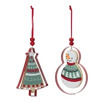 12ct. 4.25" Metal Cookie Cutter Ornament Set