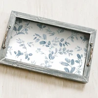 RoomMates Blue Dancing Leaves Peel & Stick Wallpaper