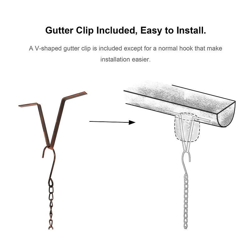 Glitzhome® 8.5ft. Faux Copper Lotus Flower & Bell Rain Chain