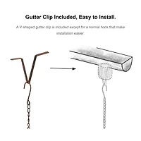 Glitzhome® 8.5ft. Faux Copper Lotus Flower & Bell Rain Chain