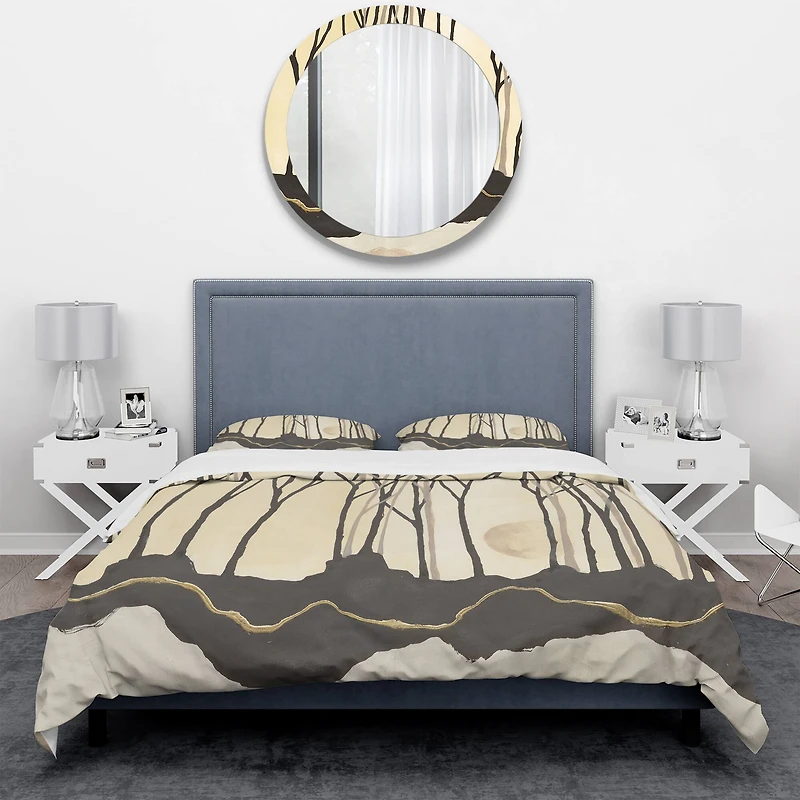 Designart 'Geometric Forest' Geometric Bedding Set