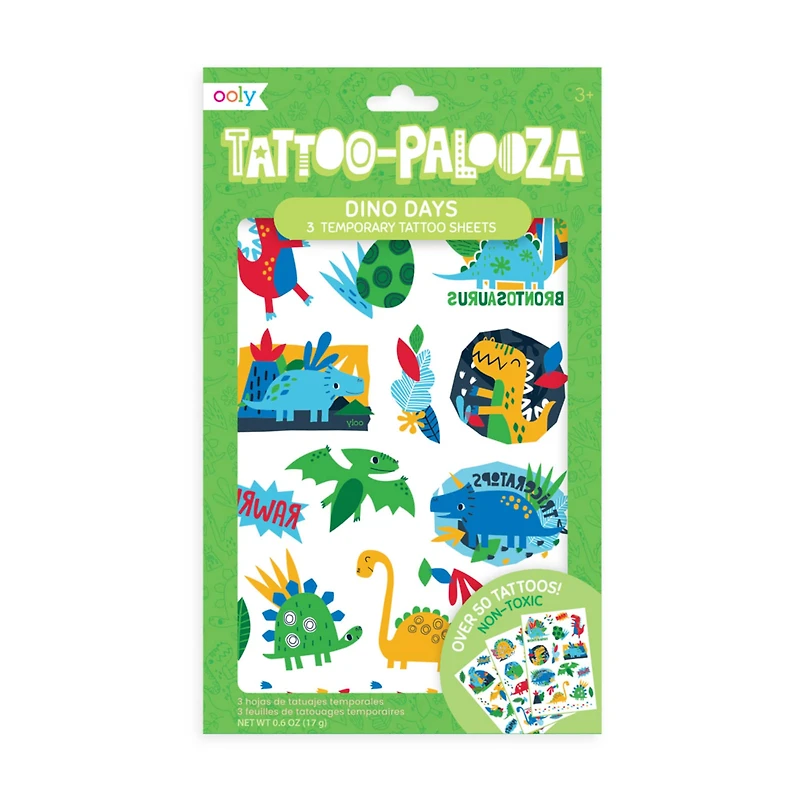 OOLY® Tattoo-Palooza™ Dinosaur Days Temporary Tattoos