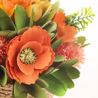 8" Spring Rope Basket Floral Bundle