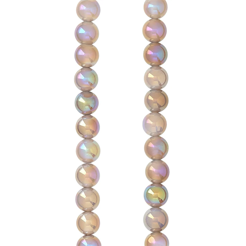 12 Pack: Gray Electroplated Agate Round Beads, 6mm by Bead Landing™