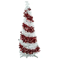 4ft. Pre-Lit Candy Cane Pop-Up Artificial Christmas Tree, Clear Lights