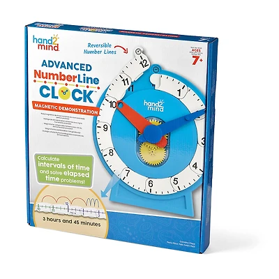 hand2mind® Magnetic Demonstration Advanced NumberLine Clock™