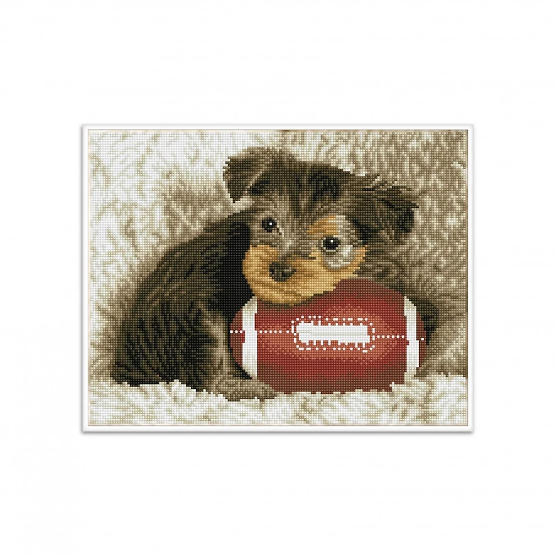 Diamond Dotz® Intermediate Footy Pup Pre-Framed Diamond Painting Kit