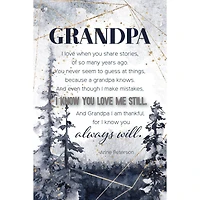 Grandpa I Love When Inspirational Wood Plaque