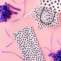 White & Black Dotted Tissue Paper Sheets by Celebrate It™
