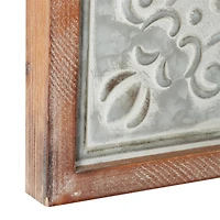 Brown Farmhouse Wood Wall Clock, 36" x 36"